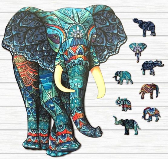 Jigsaw mystery houten Olifant puzzel